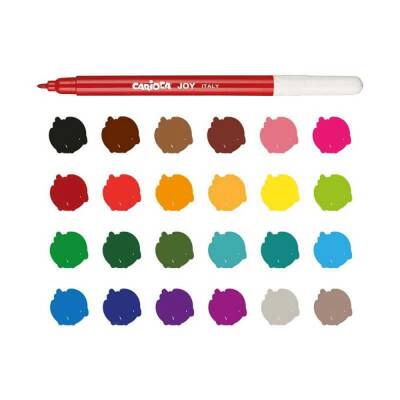 Carioca Joy Super Washable Felt-Tip Pens, Pack Of 24, 40532 - 2