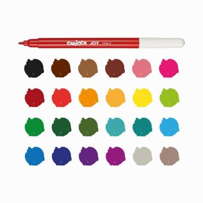 Carioca Joy Super Washable Felt-Tip Pens, Pack Of 24, 40615 - 2