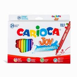 Carioca Joy Super Washable Felt-Tip Pens, Pack Of 24, 40615 - 6