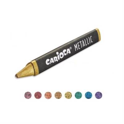 Carioca Jumbo Triangular Crayon Set, Metallic, 8-Pack 43163 - 2