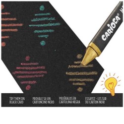 Carioca Jumbo Triangular Crayon Set, Metallic, 8-Pack 43163 - 3