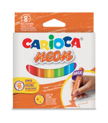 Carioca Jumbo Triangular Crayon Set Neon, 8-Pack, 44164 - 1