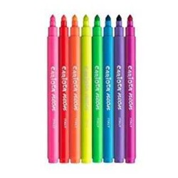 Carioca Neon Washable Felt-Tip Pens, Pack Of 8, 42785 - 2