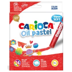 Carioca Oil Pastel Crayons, Pack Of 24, 43278 - 1