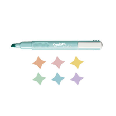 Carioca Pastel Marking Pens, Pack Of 6, 43033 - 2