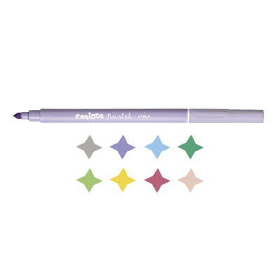 Carioca Pastel Super Washable Felt-Tip Pens, Pack Of 8, 43032 - 2