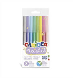 Carioca Pastel Super Washable Felt-Tip Pens, Pack Of 8, 43032 - 5