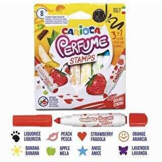 Carioca Scented Stamped Jumbo Felt-Tip Pen, Pack Of 8, 42988 - 2