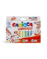 Carioca Stamperello Felt-Tip Pens, Pack Of 12, 42240 - 3