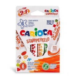 Carioca Stamperello Felt-Tip Pens, Pack Of 6, 42279 - 4