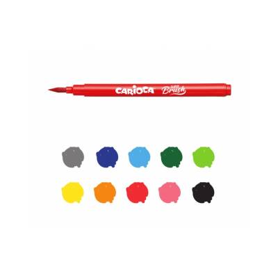Carioca Super Brush Felt-Tip Pens, Pack Of 10, 42937 - 3