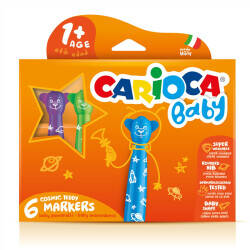Carioca Teddy Jumbo Baby Super Washable Felt-Tip Pens 6-Pack +1 42815 - 5