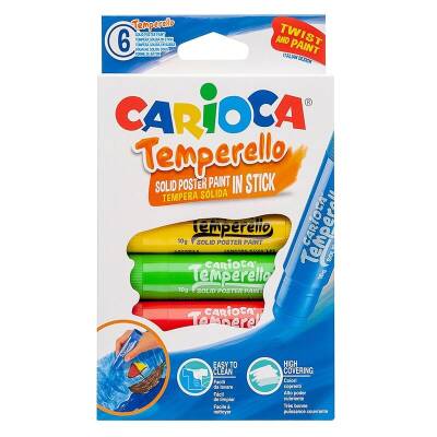 Carioca Temperello Poster Colored Pencils, Pack Of 6, 42739 - 1