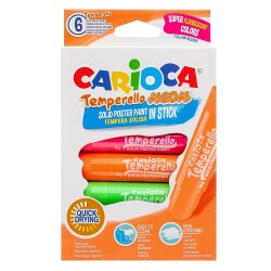 Carioca Temperello Poster Colored Pencils, Pack Of 6 – Neon 42675 - 1
