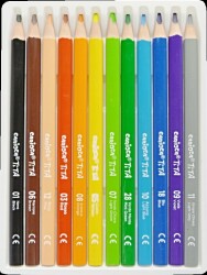 Carioca Tita Jumbo Triangular Colored Pencils, Pack Of 12, 42791 - 2