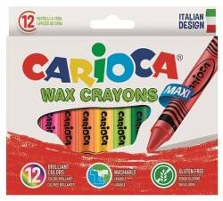 Carioca Wax Maxi Washable Pastel Crayons, Pack Of 12, 42369 - 5