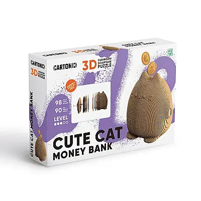 Cartonic 3D Puzzle - Cute Cat Money Bank - 9