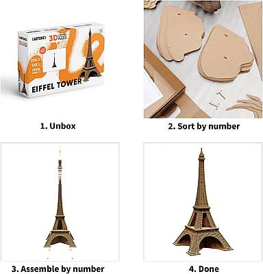 Cartonic 3D Puzzle - Eıffel Tower - 5