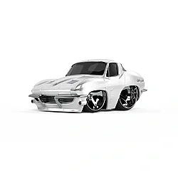 CarTuned S2 1963 Chevy Corvette Stingray - Beyaz Muscle Araba 530190 - 1