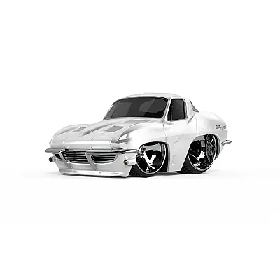 CarTuned S2 1963 Chevy Corvette Stingray - Beyaz Muscle Araba 530190 - 1