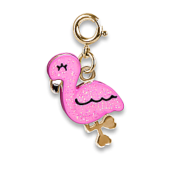 Charm It Gold Glitter Flamingo Charm CICC1368 - Charm It