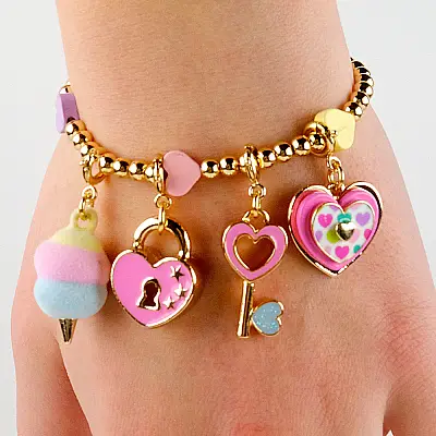 Charm It Gold Heart Key Ct02-45 - 2