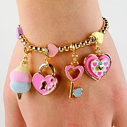 Charm It Gold Heart Lock Ct02-44 - 2