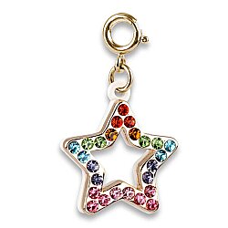 Charm It Gold Rainbow Sparkle Star Charm CICC1535 - Charm It