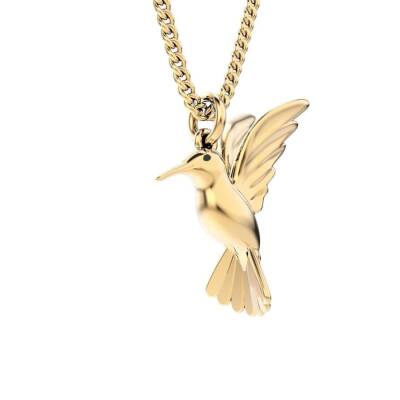 Chocli 18 Ayar Altın Kaplama Humming Bird Kolye Ch0306 - 1