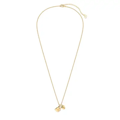 Chocli 18 Ayar Altın Kaplama Kahve & Çekirdek Gold Kolye CH0803 - 2