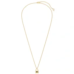 Chocli 18 Ayar Altın Kaplama Gold Kilit Kolye CH0603 - 2