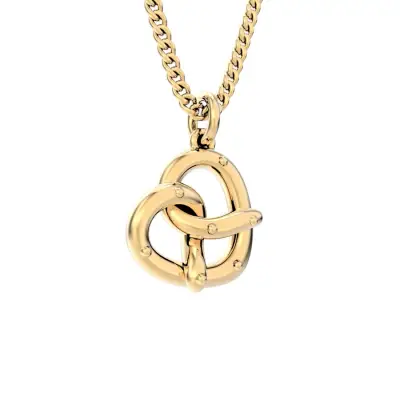 Chocli 18 Ayar Altın Kaplama Kraker Gold Kolye CH0802 - 1