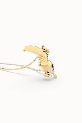 Chocli 18 Ayar Altın Kaplama Tukan Kolye Ch0201 - 2