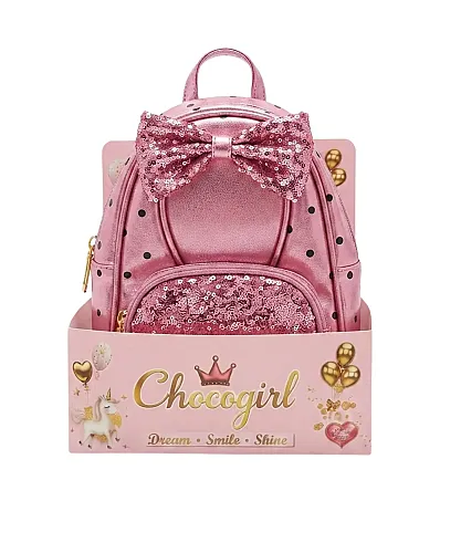 Chocogirl Ruby Deri Kız Çocuk Pul Payet Sırt Çantası CNT-2013 - Pembe - 3