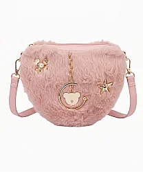 Chocogirl Shiny Heart Peluş Kız Çocuk Çantası CNT-2005 - 1