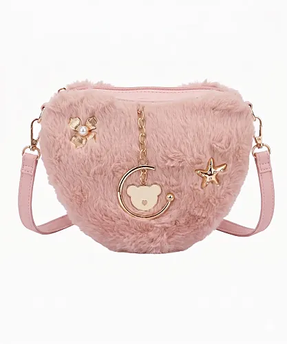 Chocogirl Shiny Heart Peluş Kız Çocuk Çantası CNT-2005 - 1