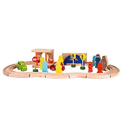 Classic World Ahşap 110 Parçalı Tren Seti 4164 - 3