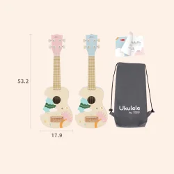 Classic World Ahşap Iris Ukelele - Pembe 40563 - 3