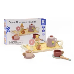 Classic World Grace Wooden Tea Set 50577 - 2