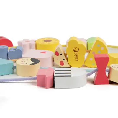 Classic World Wooden Bead Stringing Game - Colorful World 20164 - 2