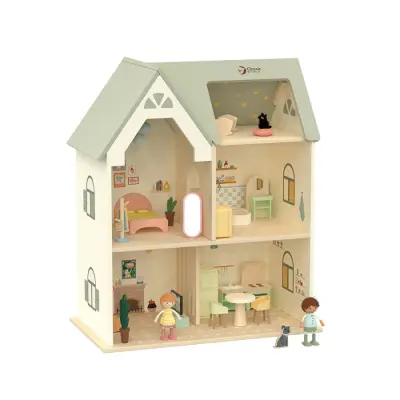 Classic World Wooden Dollhouse Cozy Cottage 50638 - 1