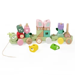 Classic World Wooden Forest Themed Pull-Along Toy 10519 - 1