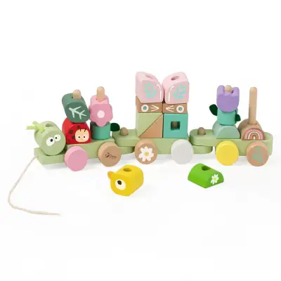 Classic World Wooden Forest Themed Pull-Along Toy 10519 - 1