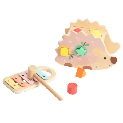 Classic World Wooden Hedgehog Activity Toy 20137 - 1