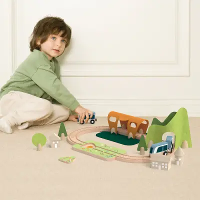 Classic World Wooden Mini Train Set 50618 - 4
