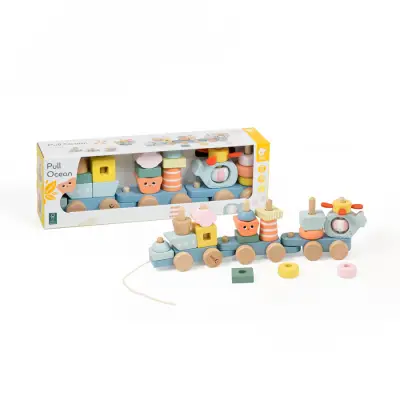 Classic World Wooden Ocean Themed Pull-Along Toy 10520 - 4