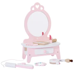 Classic World Wooden Vanity Table - Pink 50543 - 1