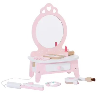 Classic World Wooden Vanity Table - Pink 50543 - 1