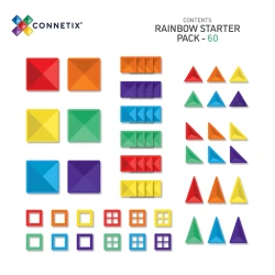 Connectix Rainbow Starter Set - 60 Pieces Con-Eu-60 - 2