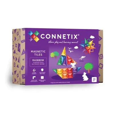 Connectix Rainbow Starter Set - 60 Pieces Con-Eu-60 - 1
